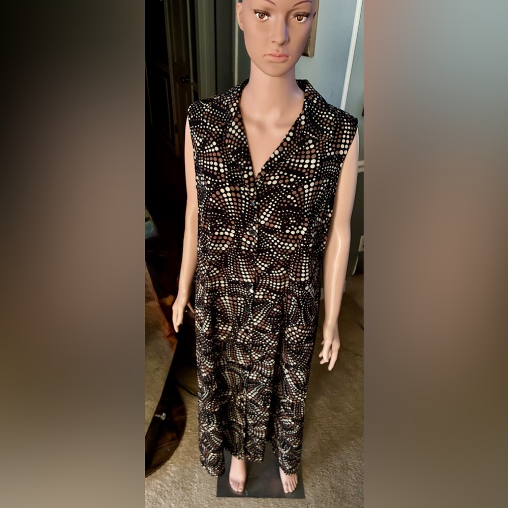 Studio I Black and White Polka Dot Dress